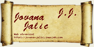 Jovana Jalić vizit kartica